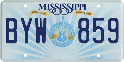 MS license plate BYW859