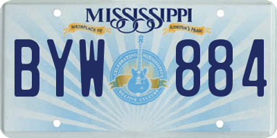 MS license plate BYW884