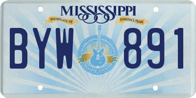 MS license plate BYW891