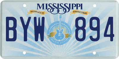 MS license plate BYW894