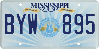 MS license plate BYW895