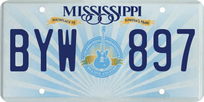 MS license plate BYW897