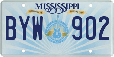 MS license plate BYW902