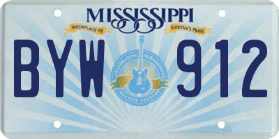 MS license plate BYW912