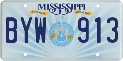 MS license plate BYW913