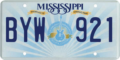 MS license plate BYW921