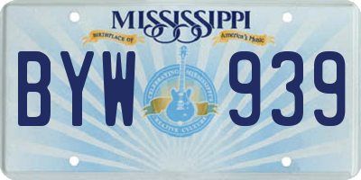 MS license plate BYW939