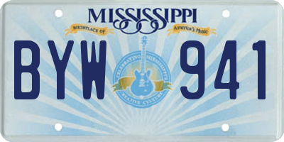 MS license plate BYW941