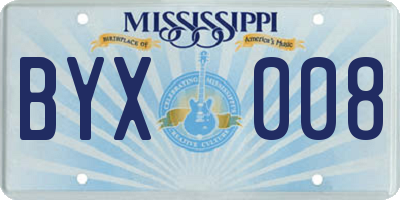 MS license plate BYX008