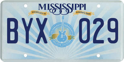 MS license plate BYX029