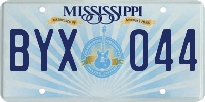 MS license plate BYX044