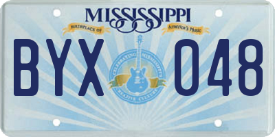 MS license plate BYX048