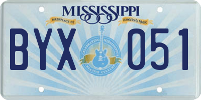 MS license plate BYX051