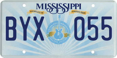 MS license plate BYX055