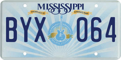 MS license plate BYX064