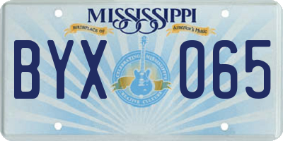 MS license plate BYX065