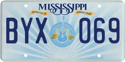 MS license plate BYX069
