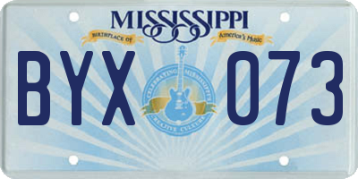 MS license plate BYX073