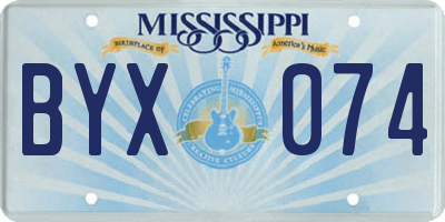 MS license plate BYX074