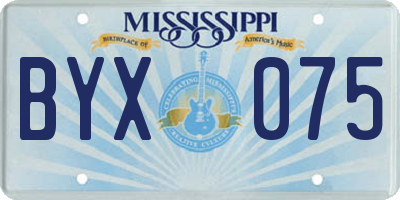 MS license plate BYX075