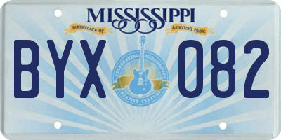 MS license plate BYX082