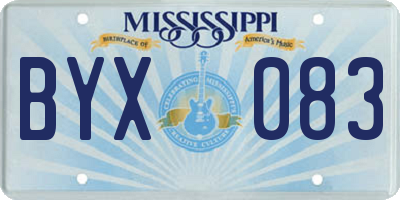 MS license plate BYX083