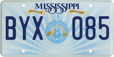 MS license plate BYX085