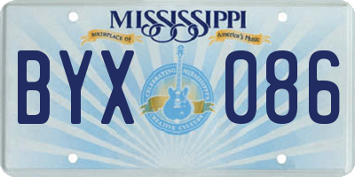 MS license plate BYX086