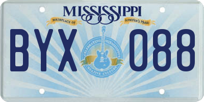 MS license plate BYX088