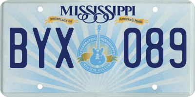 MS license plate BYX089