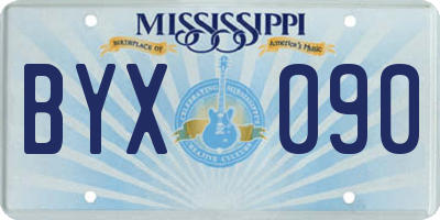 MS license plate BYX090
