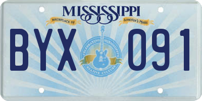 MS license plate BYX091
