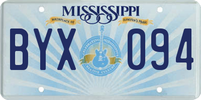 MS license plate BYX094