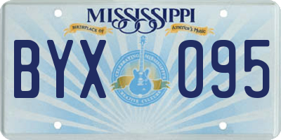MS license plate BYX095