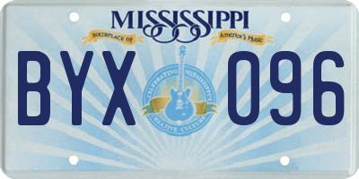 MS license plate BYX096