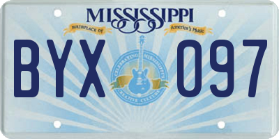 MS license plate BYX097