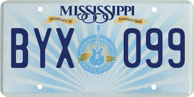 MS license plate BYX099
