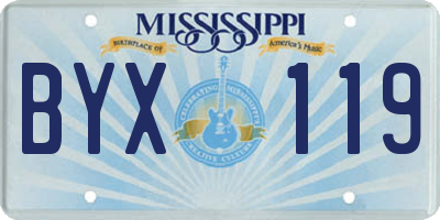 MS license plate BYX119