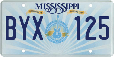 MS license plate BYX125