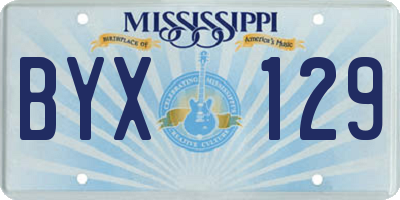 MS license plate BYX129