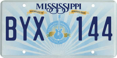 MS license plate BYX144