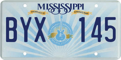 MS license plate BYX145