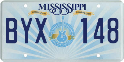 MS license plate BYX148