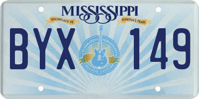 MS license plate BYX149