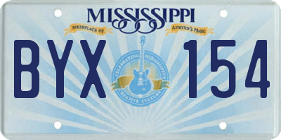 MS license plate BYX154