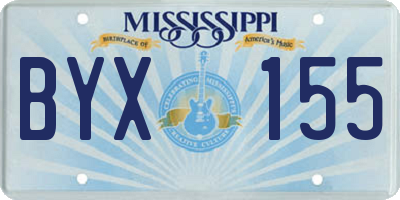 MS license plate BYX155