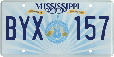MS license plate BYX157