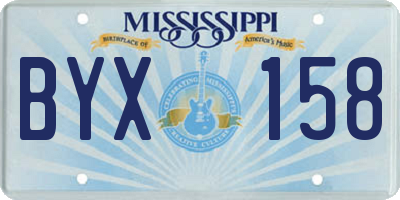 MS license plate BYX158