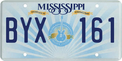 MS license plate BYX161