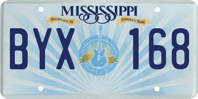 MS license plate BYX168
